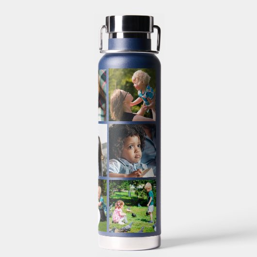 9 foto's gepersonaliseerd waterfles (Achterkant)