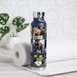9 foto's gepersonaliseerd waterfles<br><div class="desc">Voeg negen foto's van familie, kinderen, huisdieren of beste vrienden toe en creëer uw eigen prachtige collage grid water fles met uw monogram naam initiaal in een wit hart. Gemakkelijk om met uw douane vierkante afbeeldingen en brief te personaliseren. Het kan een goed doordacht cadeau zijn voor een familielid, vriend...</div>