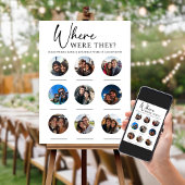 9 foto's waar waren ze bruiloft Verloving spel Poster