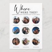 9 foto's waar waren ze Verloving bruiloft spel Kaart (Voorkant)