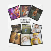 9 Fotosjabloon en tekst op maat gemaakt Fleece Deken (Voorkant)