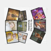 9 Fotosjabloon en tekst op maat gemaakt Fleece Deken (Voorkant (Horizontaal))