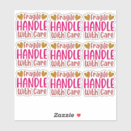 9 Geschikt voor breekbaar handvat met een kleine o Sticker