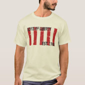 9 gestripte Sons Liberty Flag T-shirt (Voorkant)