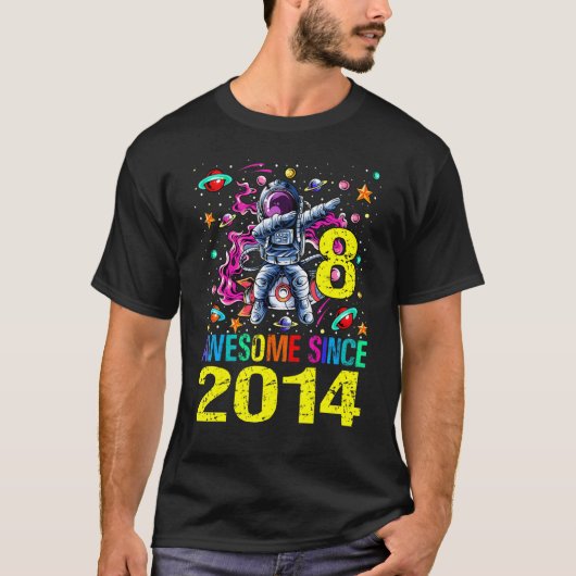 9 Geweldige sinds 2013 Astronaut 9th Birthday Spac T-shirt (Voorkant)