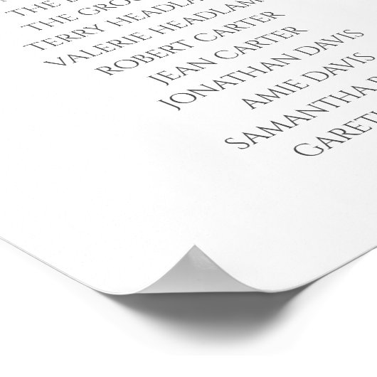 9 Grafiek met persoonlijk tintje voor tafelgebruik Poster (Hoek)