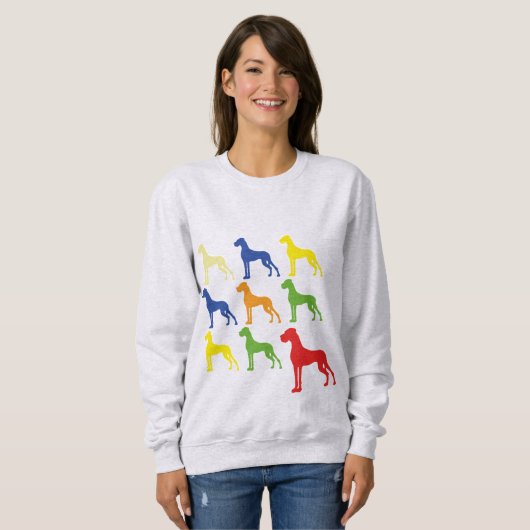 9 Great Dane / 6 kleuren T-Shirt (Voorkant volledig)