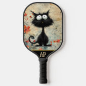 *~* 9 grillige eigenzinnige kat AP68 Bloemfoto Pickleball Paddle (Voorkant)