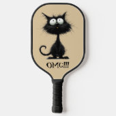 *~* 9 grillige eigenzinnige kat AP68 Bloemfoto Pickleball Paddle (Achterkant)