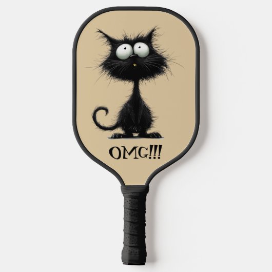 *~* 9 grillige eigenzinnige kat AP68 Bloemfoto Pickleball Paddle (Achterkant)