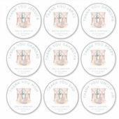 9 grote individuele namen dank u bruiloft sticker (Voorkant)