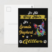 9 Het is geen hondenhaar Het is Duitse herder Glit Briefkaart (Voorkant / Achterkant)