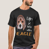 9 Het leven is beter met een Beagle T-shirt (Voorkant)