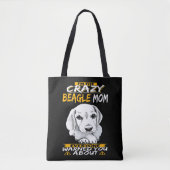 9 Ik ben de gekke Beagle mam Tote Bag (Voorkant)