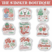 9 in één feestelijk kerstpakket – Holiday Cheer Sticker (Voorkant)