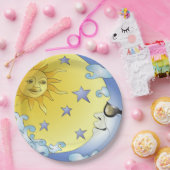 9-inch aangepaste Borden/zon, maan en sterren Papieren Bordje (Feest)