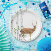 9-inch Bord met rond papier Deer Doe Buck Huntin (Feest)