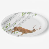 9-inch Bord met rond papier Deer Doe Buck Huntin (Gekanteld)