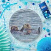 9-inch Bord papier met otters (Feest)