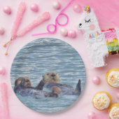 9-inch Bord papier met otters (Feest)