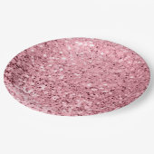 9-inch Bord Roos Gold Glitter met rond papier (Gekanteld)