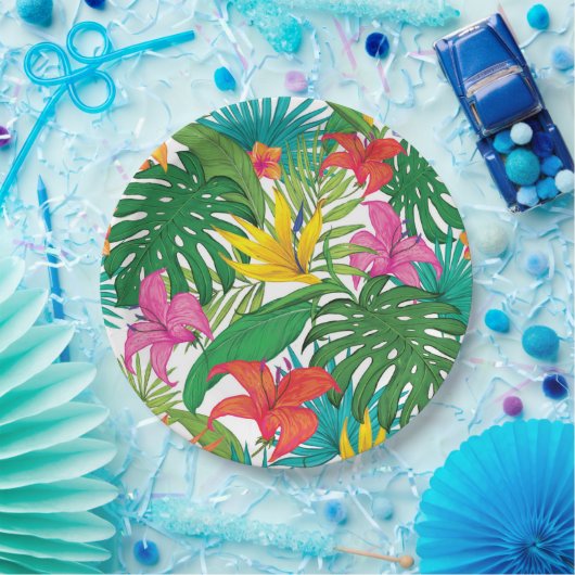 9-inch Borden van tropische houtsoorten Papieren Bordje (Feest)
