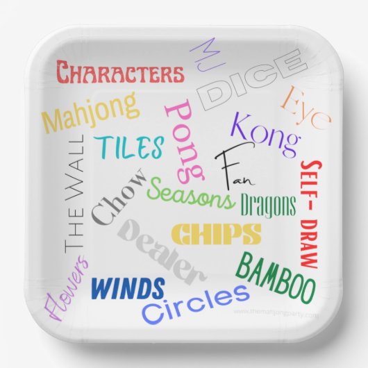 9-inch Mahjong Thed Paper Bord (Voorkant)