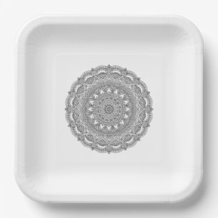  9-inch Square Paper-Bord voor evenementen Papieren Bordje