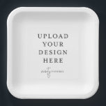 9-inch Square Paper-Borden (set of 8) Papieren Bordje<br><div class="desc">Pas uw ontwerp volledig aan. Nadat u klaar bent met het bewerken,  downloadt u uw bestand in een JPG-indeling (vergeet niet de afloopoptie aan te zetten). Upload uw ontwerp hier door op de blauwe "Personalize"knoop te klikken.</div>