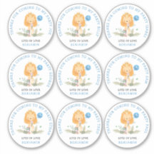 9 individuele gastnamen blauw dank u leeuw