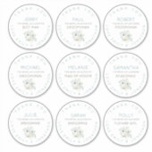 9 Individuele naam Dank u bruids Floral Large Sticker (Voorkant)