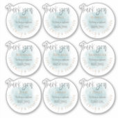 9 individuele namen dank u bericht bruids partij sticker (Voorkant)