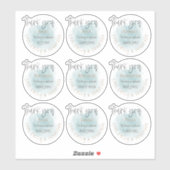 9 individuele namen dank u bericht bruids partij sticker (Vel)