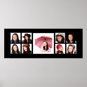 9 Instagram Foto's met groot Afbeelding in het mid Poster