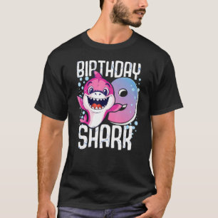 9 jaar Birthday Shark 9th Birthday Girl Shark T-shirt