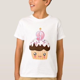 9 jaar Cupcake T - Roze T-shirt