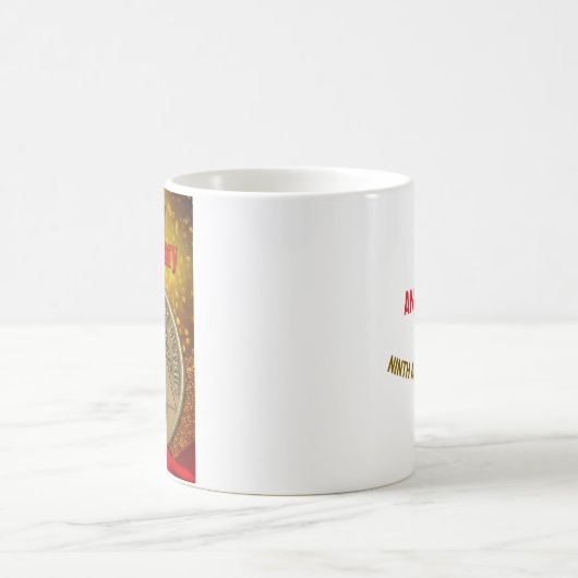 9 Jaar CUSTOM NAME AA Muntglitter Koffiemok (Center)