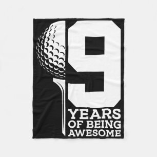 9 jaar Geweldige golfen 9e verjaardag Fleece Deken