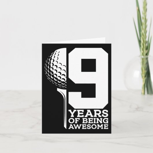 9 jaar Geweldige golfen 9e verjaardag Kaart (Voorkant)