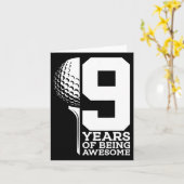 9 jaar Geweldige golfen 9e verjaardag Kaart (Gele Bloem)