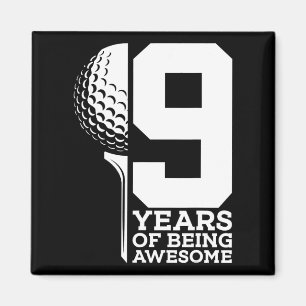 9 jaar Geweldige golfen 9e verjaardag Magneet