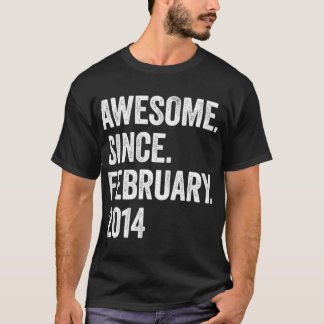 9 jaar Geweldige sinds februari 2014 9e verjaardag T-shirt