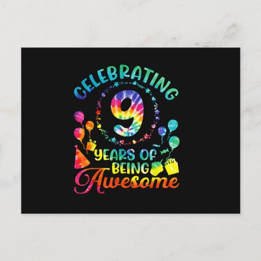 9 jaar Geweldige zijn 9e verjaardagscadeau Briefkaart (Voorkant)