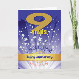 9 jaar herstel Jubileum vet cijfer Kaart