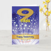 9 jaar herstel Jubileum vet cijfer Kaart (Gele Bloem)