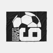 9 jaar lang geweldig voetbal 9e verjaardag _1  fleece deken (Voorkant (Horizontaal))