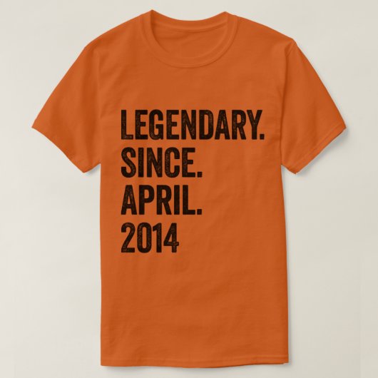 9 jaar Legendary sinds april 2014 9e verjaardag T-shirt (Design voorkant)