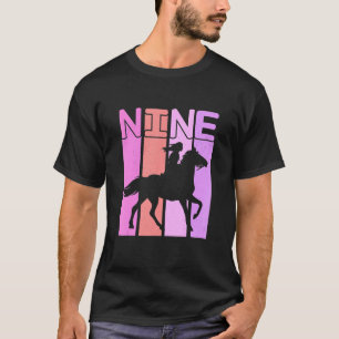 9 jaar na de geboorte paardenrugleuning 9 jaar oud t-shirt