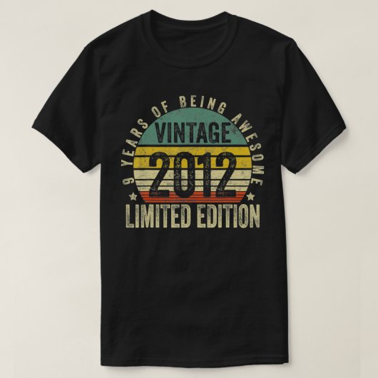 9 jaar Old Gifts 2012 Limited Edition 9th T-shirt (Design voorkant)
