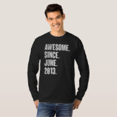 9 jaar oud 9 jaar Geweldige sinds juni 2013 T-shirt (Voorkant volledig)